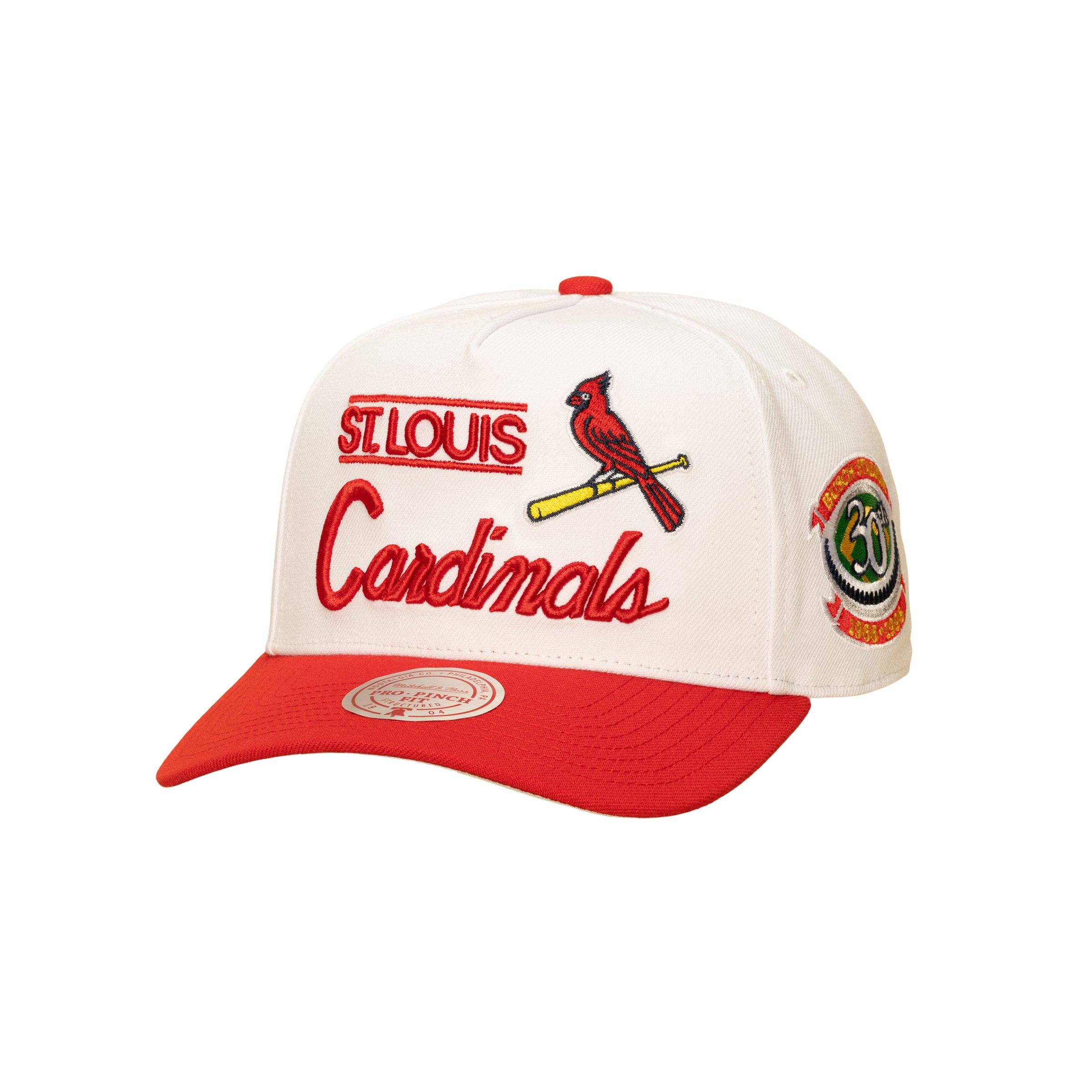 Mitchell & Ness St. Louis Cardinals Bill Smack Snapback Hat  -  White/Red - WHITE/RED